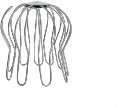 Besttoolifes Dachrinnenschutz, Schmutzblocker für Laubfänger für Dachbodenablauf, 60–120 mm, silberfarbener verzinkter Eisendraht (90–100 mm)