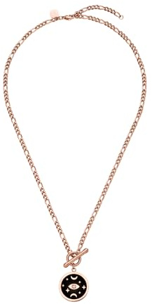 Purelei Galaxy Kette – Edelstahl 18K vergoldet/rosévergoldet/silber – Kette mit Mond & Sternen Anhänger – Kristallstein – Verstellbar 50–55 cm – Manifest Edition