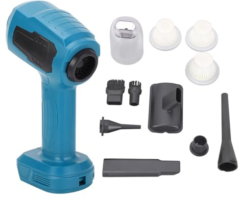 Souffleur et Aspirateur Sans Fil 2 en 1, Soufflerie 8000RPM, Aspiration 11000RPM, Portable et Compact - Nettoyage Polyvalent, Accessoires Multiples, Idéal Voiture et PC