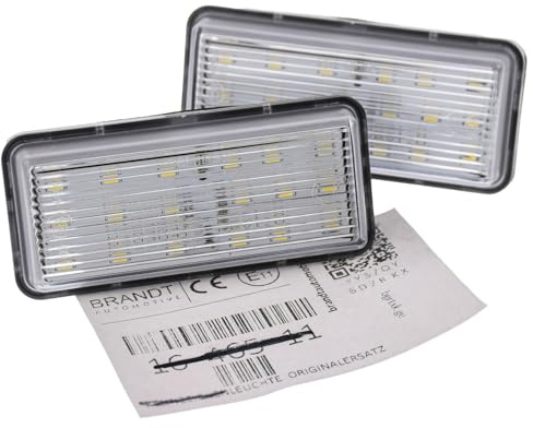 BRANDT Kennzeichenleuchten LED kompatibel mit Toyota Auris II E18 Aygo II Corolla iM I 16-17 XII E210 19-20 iQ I 08-15 Land Cruiser IX J200 Prado II J120 02-09 VIII J100 Mark X I RAV4 III Yaris I XP10