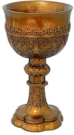 Calice doré médiéval du roi Arthur - 22,9 cm de haut