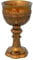 Mittelalter King Arthur 's Golden Kelch Dekorative Holzskulptur 22,9 cm hoch