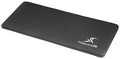 ProsourceFit Extra dickes Yoga-Knieschoner und Ellbogenkissen, 15 mm, passend für Standard-Matten für schmerzfreie Gelenke bei Yoga, Pilates, Bodentraining, 2,0 kg x 6, Black