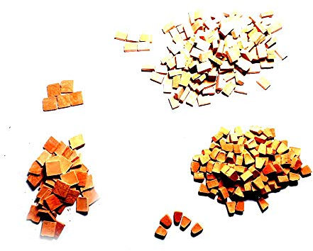 BLUSUPERSHOP 3b 150 PIASTRELLE QUADRATE 10X10MM, 150 MATTONI 7X10MM, 120 MATTONI ARCO 7X8MM terracotta PER PASTORI PRESEPE SAN GREGORIO ARMENO