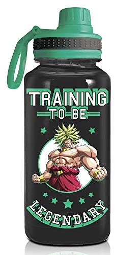 Just Funky Dragon Ball Super Legendary Saiyan Broly Plastic Water Bottle | Holds 32 Ounces