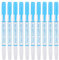 Cikonielf 10Pcs Wasser Stoff Marker Weiße Tinte Verschwindende Tinte Stoff Marker Stift Doppelkopf Wasser Löschstift zum Nähen Erstellen von waschbarer Kunst(Blau)