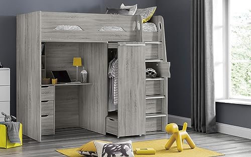 Julian Bowen Pegasus Highsleeper, Grey Oak
