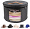 VanlonPro Große Hut-Aufbewahrungsbox für Damen und Herren, 40,6 cm D x 25,4 cm H, Hutschachtel-Organizer, faltbare, runde Reise-Hutboxen mit staubdichtem Deckel, Stofftier-Aufbewahrungskorb