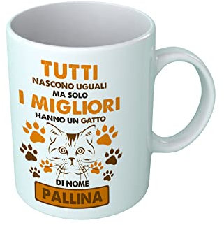 Bulabadoo Tazza Gatto Personalizzabile - Tutti Nascono Uguali ma Solo i Migliori Hanno Un Gatto [ INSERISCI Nome ] - Razze - Tazza da 330 ML - Gatti - Regalo Amica