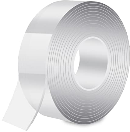 Gvolatee 5M Cinta Doble Cara Extrafuerte Transparente, Celo Adhesiva Removible Lavable Antideslizante, Nano Tape Reutilizable No Deja Rastros para Alfombra, Pared Fotos Sin Taladrar, Coche