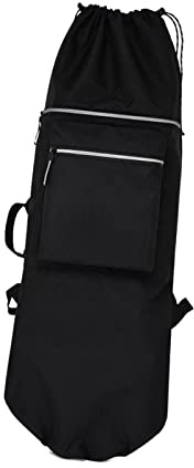 perfk Oxford Skateboard Backpack Bag Water Resistant Shoulder Bag Folding with Handle Carrier Longboard Carry Case for Travel Women Men Beginners