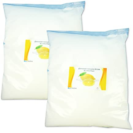 FABA Zitronensäure, Entkalker, Reiniger, E330, Acid, lebensmittelqualität 2 x 5 kg im Beutel
