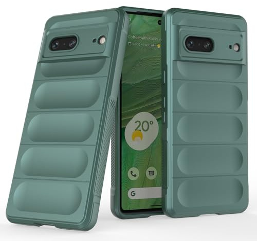 Handyhülle kompatibel mit Google Pixel 7 | TPU Silikon Bumper Case | Outdoor Schutzhülle mit Stoßschutz | Grün