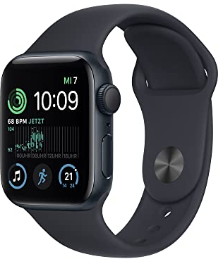 Apple Watch SE (2. Generation) (GPS, 40mm) - Aluminiumgehäuse Mitternacht mit Sportarmband Mitternacht - Regular (Generalüberholt)