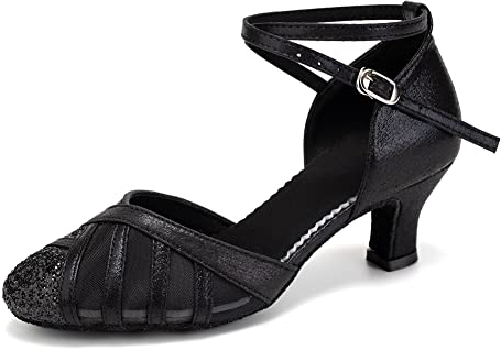 TINRYMX Latin Tanzschuhe für Damen Geschlossen Salsa Tango Performances Ballsaal Tanzschuhe,41 EU