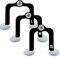 FINGER TEN Golf Putting Gate Training Aid Gates 3 Pack, Golf Swing Trainer Alignment Practice Portable for Indoor Outdoor Golf Putting Mat (3 Pack Golf Gate)