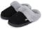 NineCiFun Damen Herren Winter Hausschuhe Warme Flauschige Plüsch Pantoffeln rutschfest Outdoor/Indoor Flache hüttenschuhe （38/39EU,Schwarz