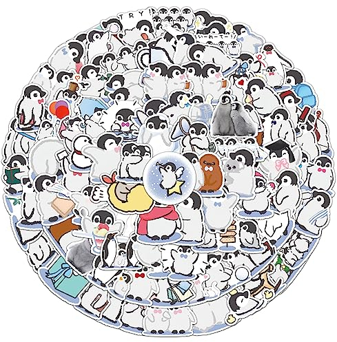 Pinguine Aufkleber für Laptop (100 PCS),Geschenk für Kinder Jugendliche Erwachsene Jungen,Pinguine Stickers Wasserdicht Vinyl Aufkleber für Scrapbook,Skateboard,Auto,Gepäck