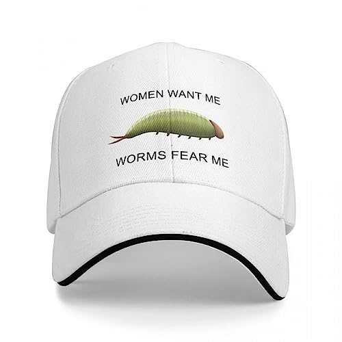 ENWIND Baseballmütze Bienenstockwurm Frauen wollen Mich Würmer fürchten Mich Design Cap Baseballmütze Golf Hüte Männer Mütze Damen Gedruckte Mode verstellbare Hüte