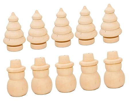 OATIPHO 20st Weihnachtsbaum Miniatur Weihnachtsschmuck Weihnachtsbaum Selber Machen Aus Holz Weihnachten Unfertiges Holz Malen Unfertiger Weihnachtsbaum Aus Holz Spielzeug Hölzern Gemalt