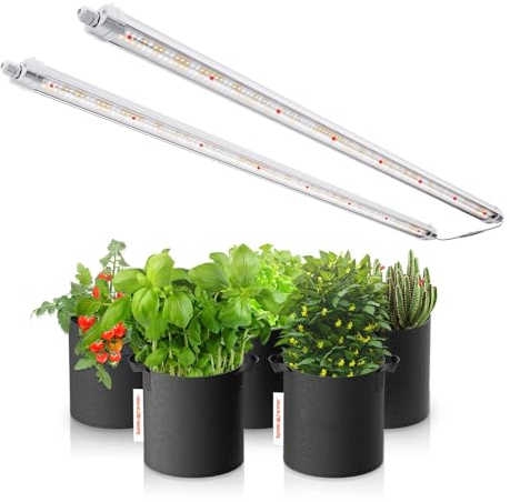 SPIDER FARMER Glow80 LED Grow Lights, 3.6ft Sunlike Full Spectrum Waterproof Plant Growing Lamp Linkable for Indoor Plant Shelves Seedling Veg Flower Hydroponic