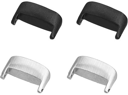 kwmobile 4x Metall Adapter mit 12mm Bandbreite kompatibel mit Fitbit Inspire 3 Uhrenarmband - Smartwatch Armband Anschlussadapter Set aus Metall