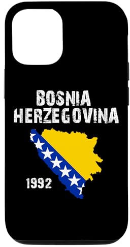 Bosnien Herzegowina Karte Flagge EST. Hülle für iPhone 15