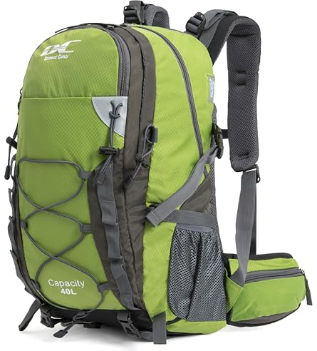 DCmount Wanderrucksack 40l Damen Herren Rucksack Wasserdicht Reiserucksack mit Regenschutz