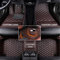 nAutochoose Auto Fußmatten Anpassen für Jeep Grand Cherokee Wrangler Compass Renegade Commander Liberty Gladiator Limousine, SUV, Sportwagen, Polster, Schutz, rutschfeste Leder-Bodeneinlagen Kaffee