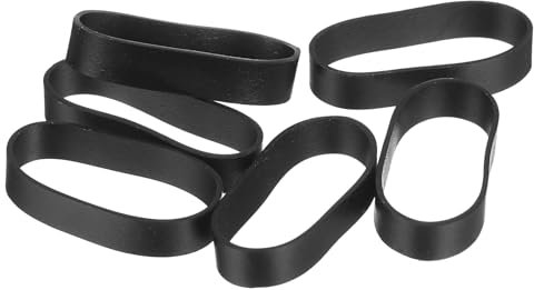 QUARKZMAN 100 Stück Gummibänder, 20x5mm Gummibänder Ringe Kabelbinder Starke Elastische Bänder Rutschfest für Kabelumwicklung Taschenverpackungen, Schwarz