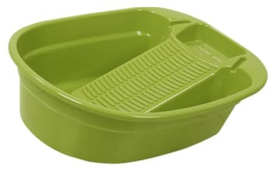Baoblaze Lavatoio con asse da bucato, tinozza con asse da bucato integrata, lavatoio per la casa per calzini, pantaloni, biancheria intima, VERDE