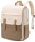 LOVEVOOK Laptop Backpack Women 15.6 inch, Vintage Rucksack Bag for Ladies, Fashion School Bags with USB Charging Port, Casual Work Daypacks for University Teacher College Travel, Beige Khaki
