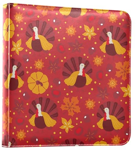 Fotoalben, Fotobücher, selbstklebendes Fotoalbum, Buch, Fotoalben für 10 x 15 cm, 15 x 20 cm, Thanksgiving Day Muster mit Türkei
