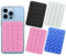 Momowin 4 Pack Ventouse TéLéPhone Portable, Support Silicone Ventouse TéLéPhone, Ventouse Coque Murale, Adsorbable Mur, Verre, Bureau (Noir + Blanc + Bleu + Rose)