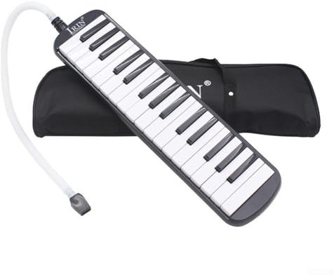 Schlankes Design, 32 Tasten, tragbare Melodica, ideal als Starterinstrument für Musikerziehungsprogramme oder Privatunterricht (schwarz)