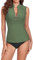 WOWENY Damen Schwimmshirt Ärmellose Tankini Damen badeshirt Rash Guard Sonnenschutz Swimsuits Bademode surf Shirt Strand Swimming Vest,GN,S