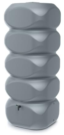 YourCasa Regentonne 1000 Liter [Aquablock] mit Öffnung und Deckel - Wassertonne Moderne eckige Form - Regenfass Frostsicher aus Kunststoff Regenwassertonne Regenwassertank Wasserfass Garten (Grau)