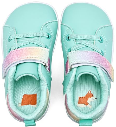IceUnicorn Kids Barefoot Shoes Wide Boys Girls Trainers Minimalist Trail Running School Sneaker(Green, 5.5 UK Child Wide)