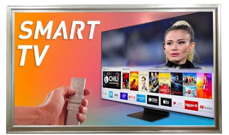 Silberner Holzrahmen für Smart TV, dekorativ, universell passgenau, Rückwärts/A (41 bis 50 Zoll)