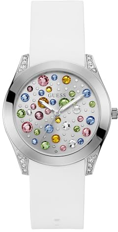 Guess Montre à Bijoux argentée et Blanche