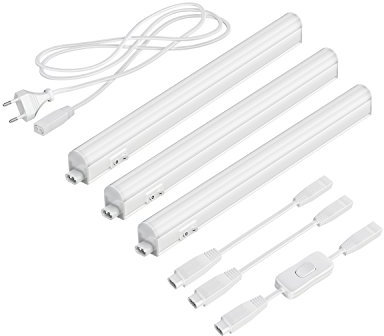 parlat LED Unterbau-Leuchten Rigel, je 31,3cm, mit Schalter, je 445lm, weiß, 3er Set
