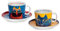 Egan Set 2 Cappuccino-Tassen L.Burch blau/gelb, Mehrfarbig, Small
