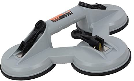 Vetrineinrete® Tripla ventosa per sollevare lastre di vetro specchi capacità di sollevamento 150 kg maniglia per trasporto con bloccaggio F30