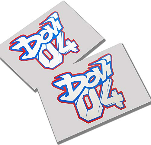 TwistedMelon Andrea Dovizioso Dovi Moto GP #4 Dovi und 4 Sticker Grafik-Aufkleber x 2 Stück