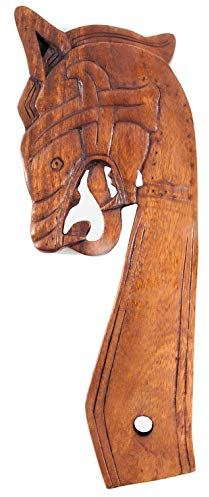 Windalf Viking Drache GOKSTAD 39 cm Links schauend Handarbeit aus Holz