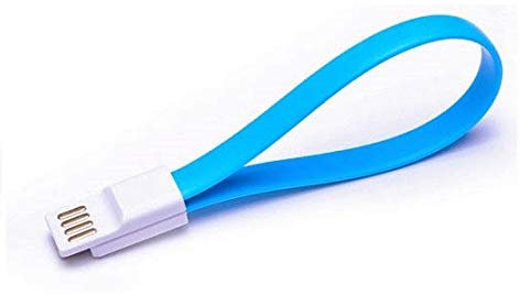 Shot Case Mini Cavo Magnetico per iPhone 11 Caricatore connettore Lightning USB Apple Magnete Portachiavi 25 cm (Bleu)
