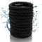 HAFIX Poolschlauch 38mm 21m Schwarz, Polyethylen (PE), Schwimmbadschlauch, Pumpenschlauch, Saugschlauch, Poolheizung, Chlorbestndig, UV-bestndig, 38mm Durchmesser, 21 Meter