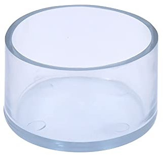 Flyshop Stuhlbeinkappen aus PVC, Kratzfest, rund, 40 mm (4,0 cm) (4,0 cm) transparent, 12 Stück