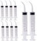 Gebildet 10pcs 12ml Kunststoff Curved Spritze Dental Irrigation Spritze mit Gebogener Spitze für Die Zahnpflege, Heimtiere Pflege, Kleberfüllung