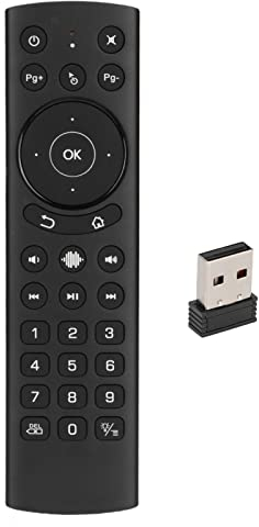 Kabellose Smart-Fernbedienung, Kabellose USB-Sprachsteuerung mit Hintergrundbeleuchteter Air Remote-Maus mit IR-Lernen für Nvidia Shield, PC, Projektor, Smart TV, Android TV Box